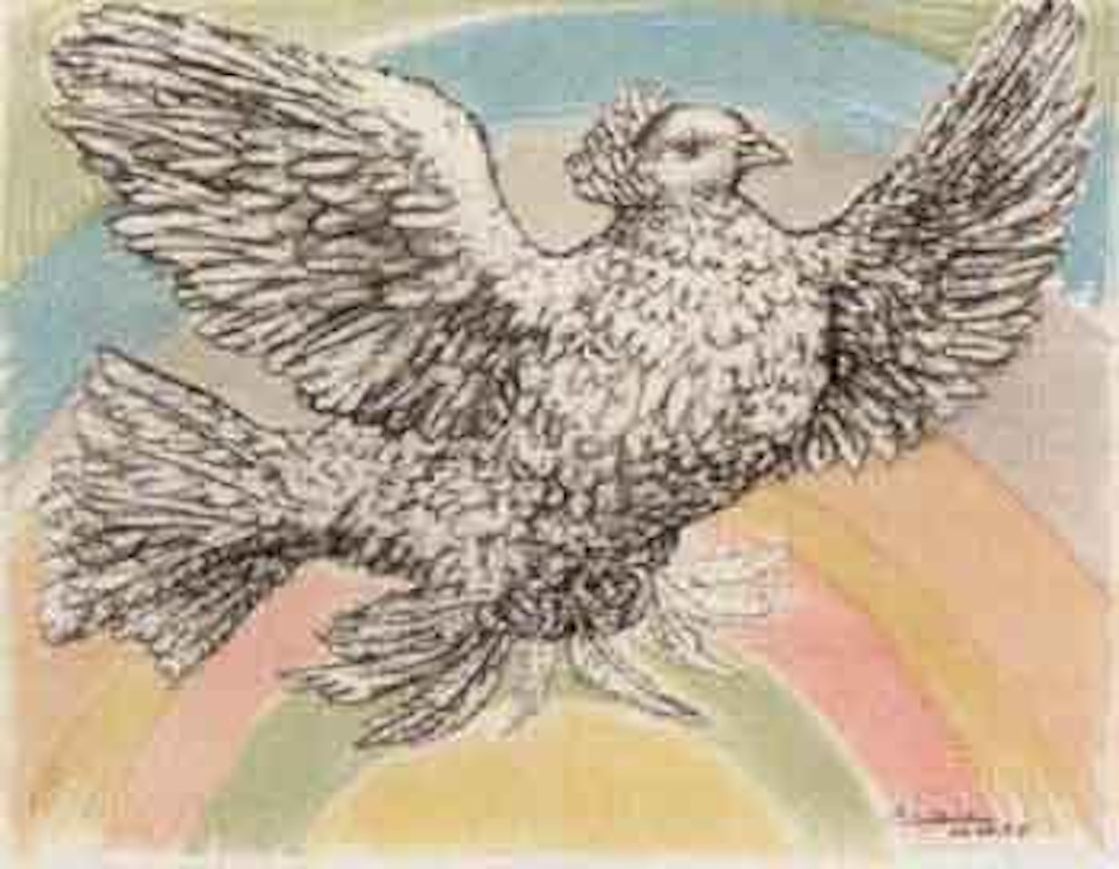 Colombe volant by Pablo Picasso