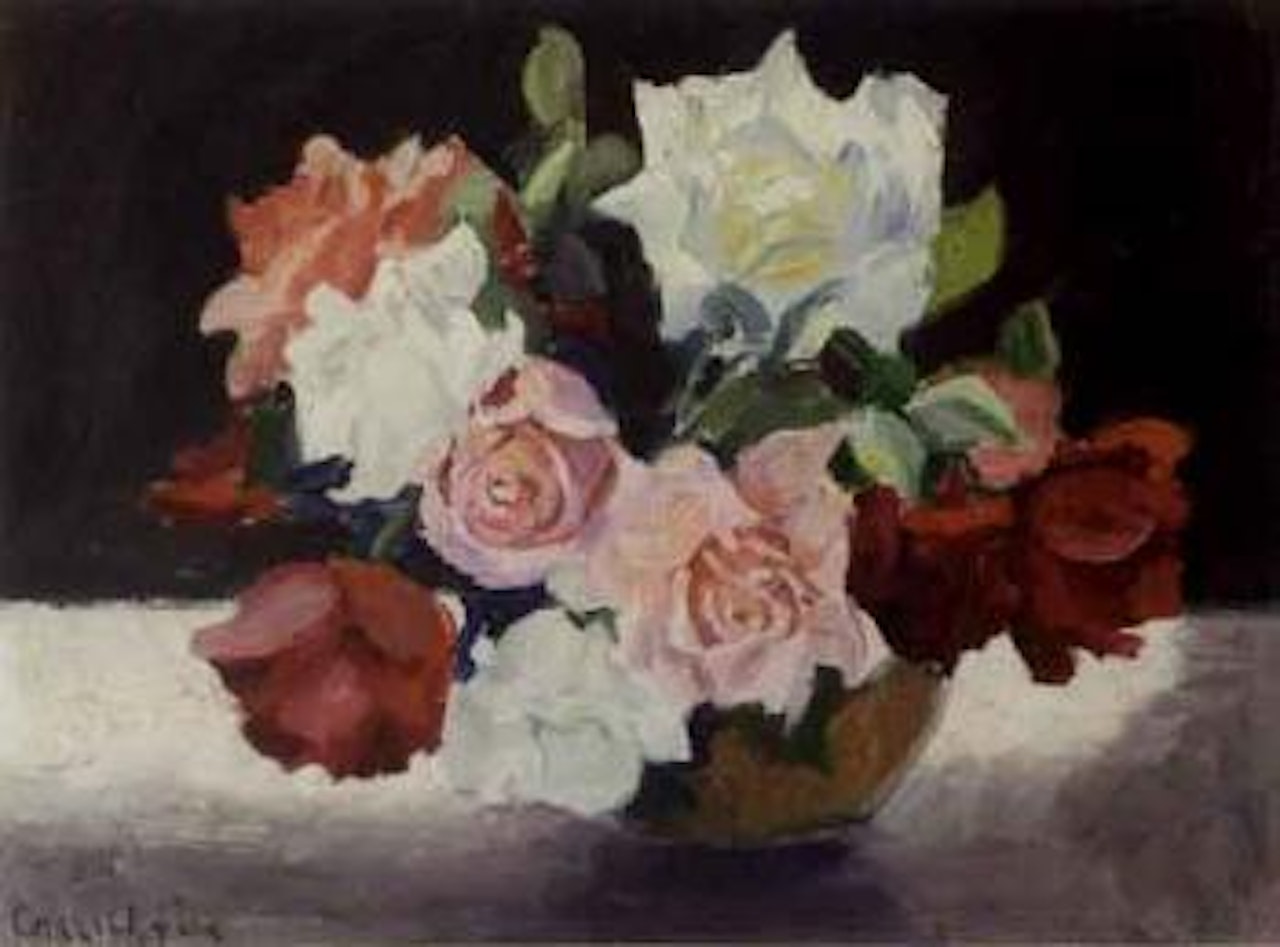 Bowl of roses by Ethel Carrick Fox