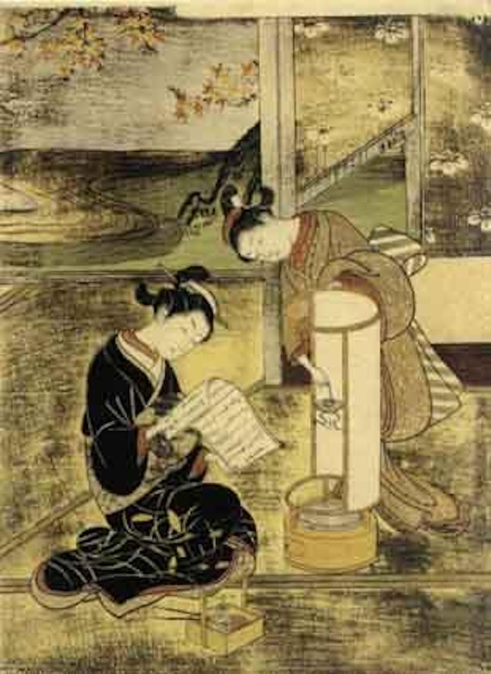 Evening glow of the lamp by Suzuki Harunobu