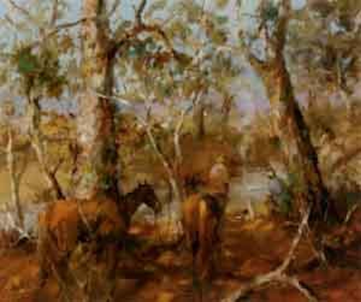 Dinner camp along the Warrego, West Queensland by Hugh Sawrey