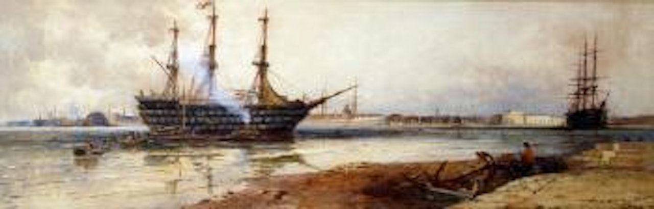 Portsmouth harbour by Thomas Bush Hardy