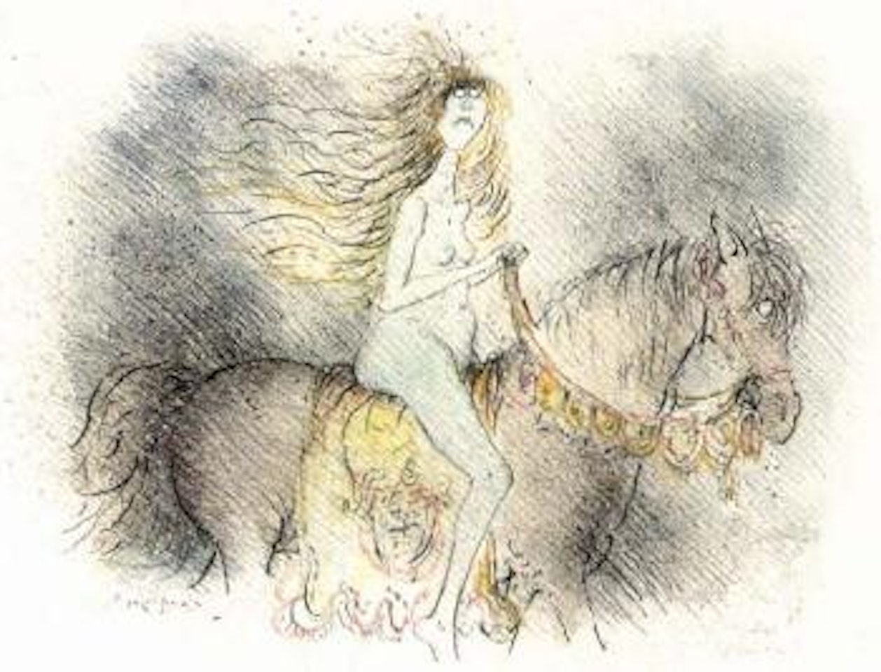 Godiva, bad hair day by Ronald Searle