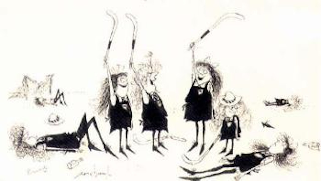 St Trinian's, jolly hockey by Ronald Searle