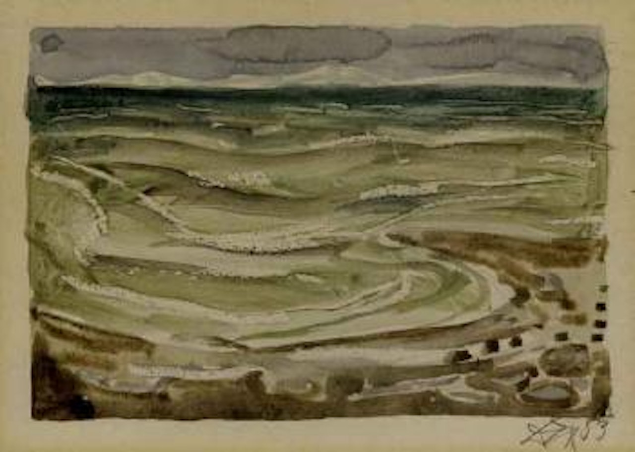 Lake landscape by Otto Dix