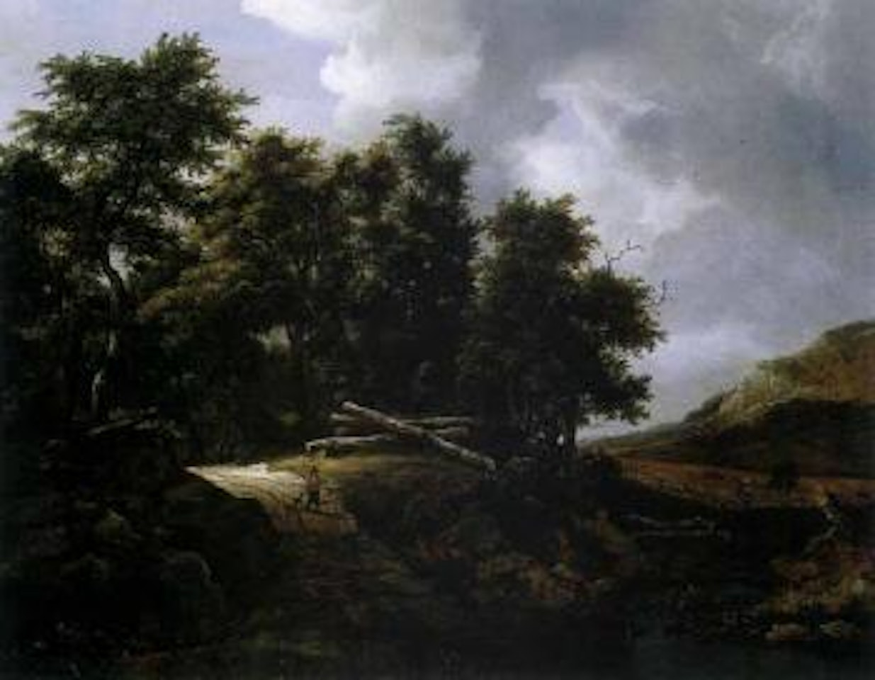 Entrance to wood by Jacob Salomonsz. van Ruysdael