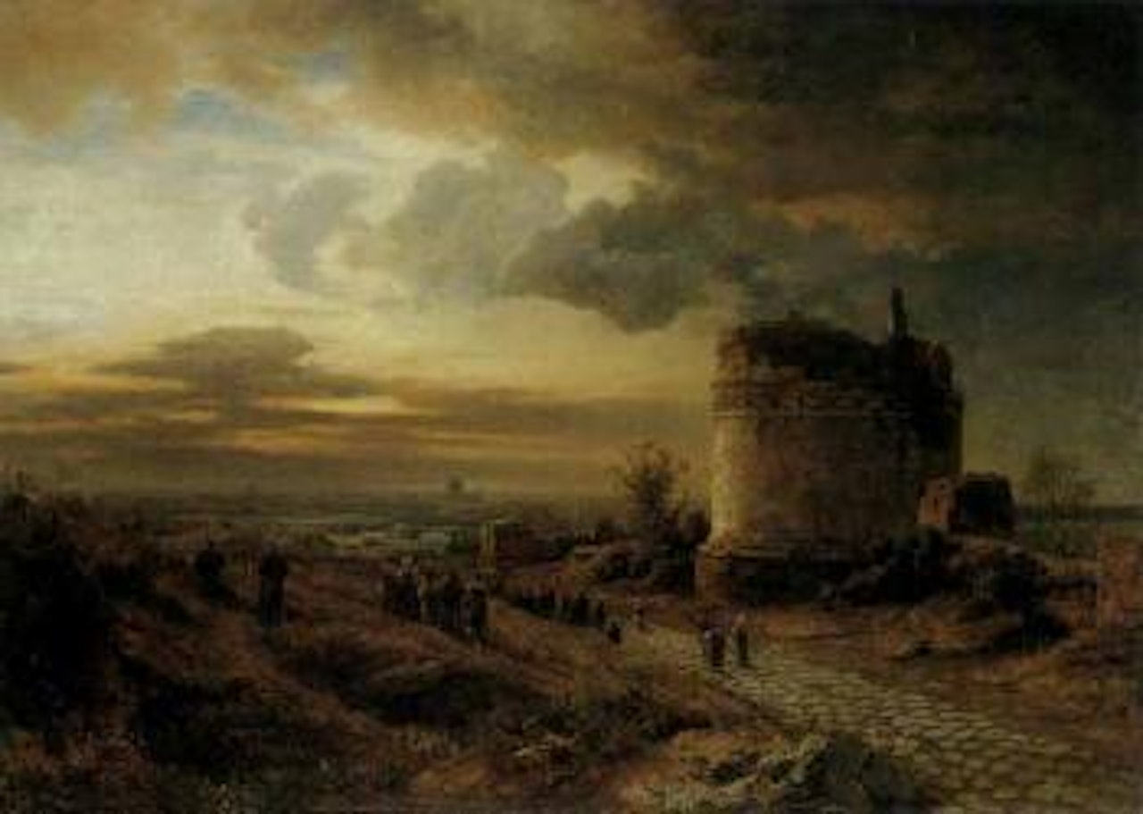 View of Rome from monument to Cecilia Metella by Oswald Achenbach