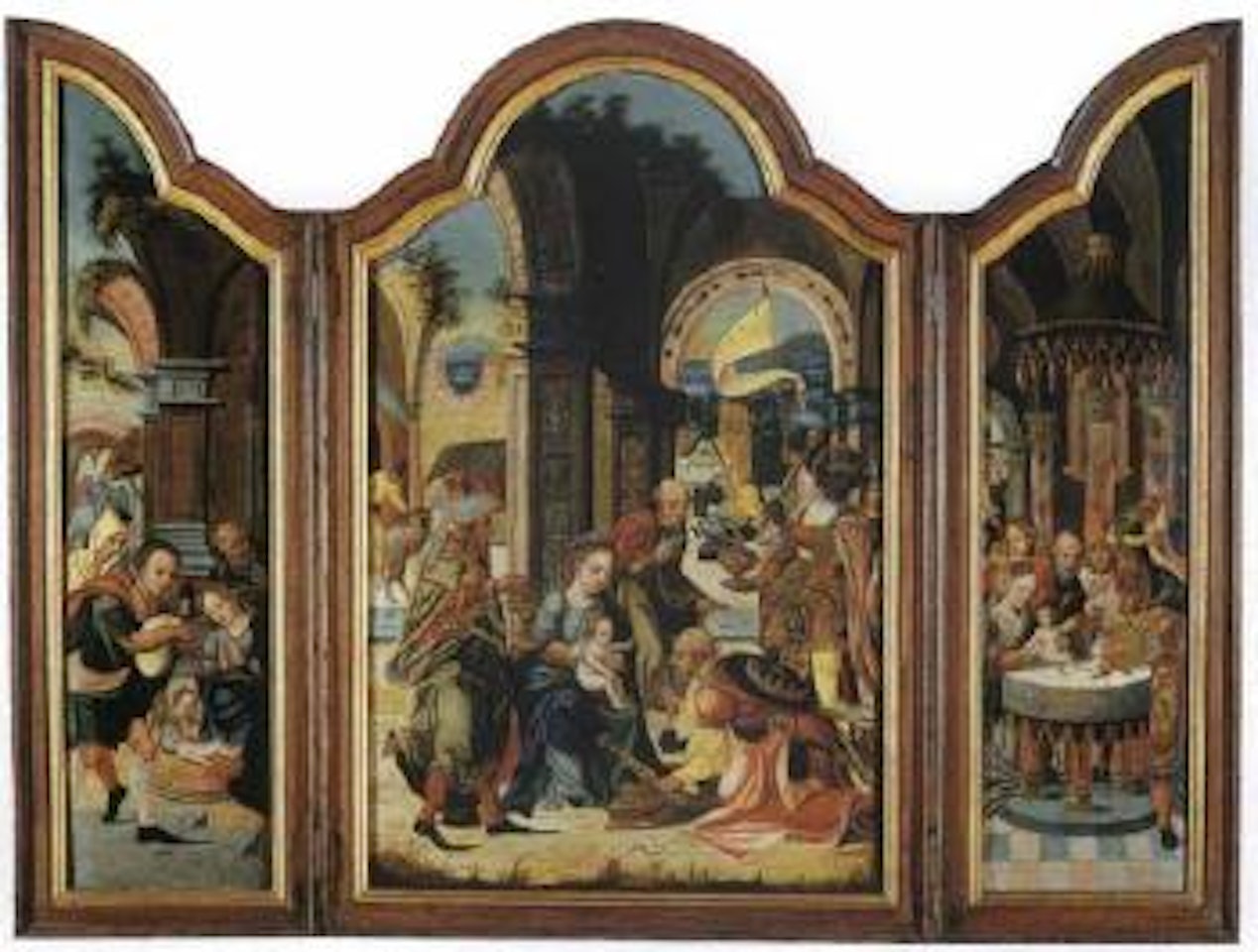 Religious scenes by Attributed to Pieter Coecke van Aelst I