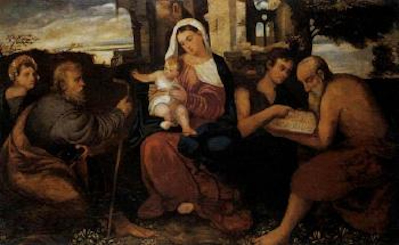 Madonna and Child with Saints and Donors by Jacopo Palma il Giovane