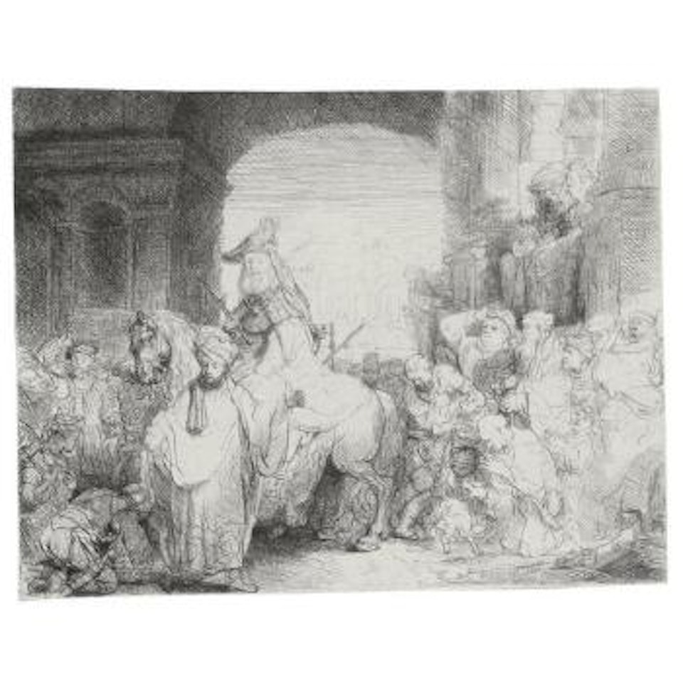 The Triumph of Mordecai by Attributed to Rembrandt Harmensz van Rijn