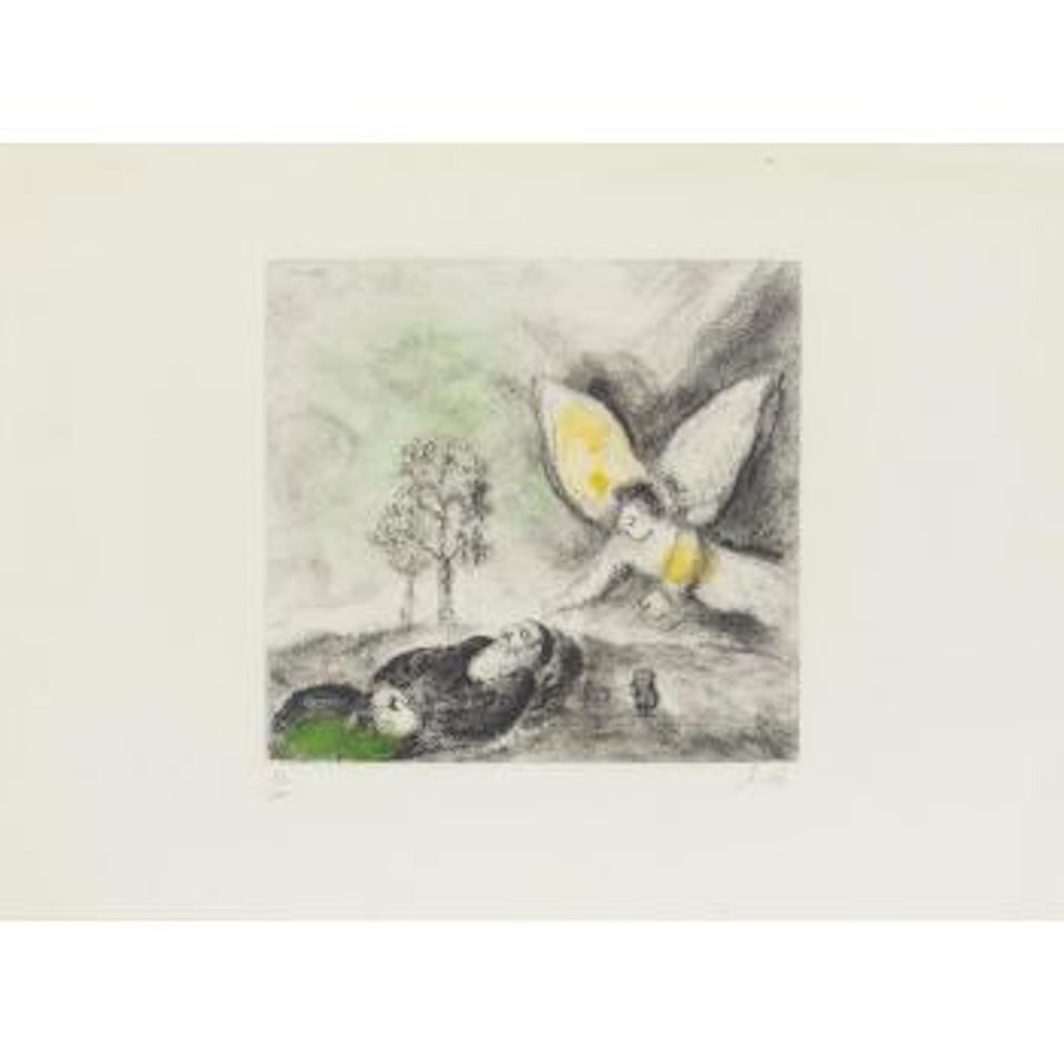 The Bible, Elijah is touched by the angel by Marc Chagall
