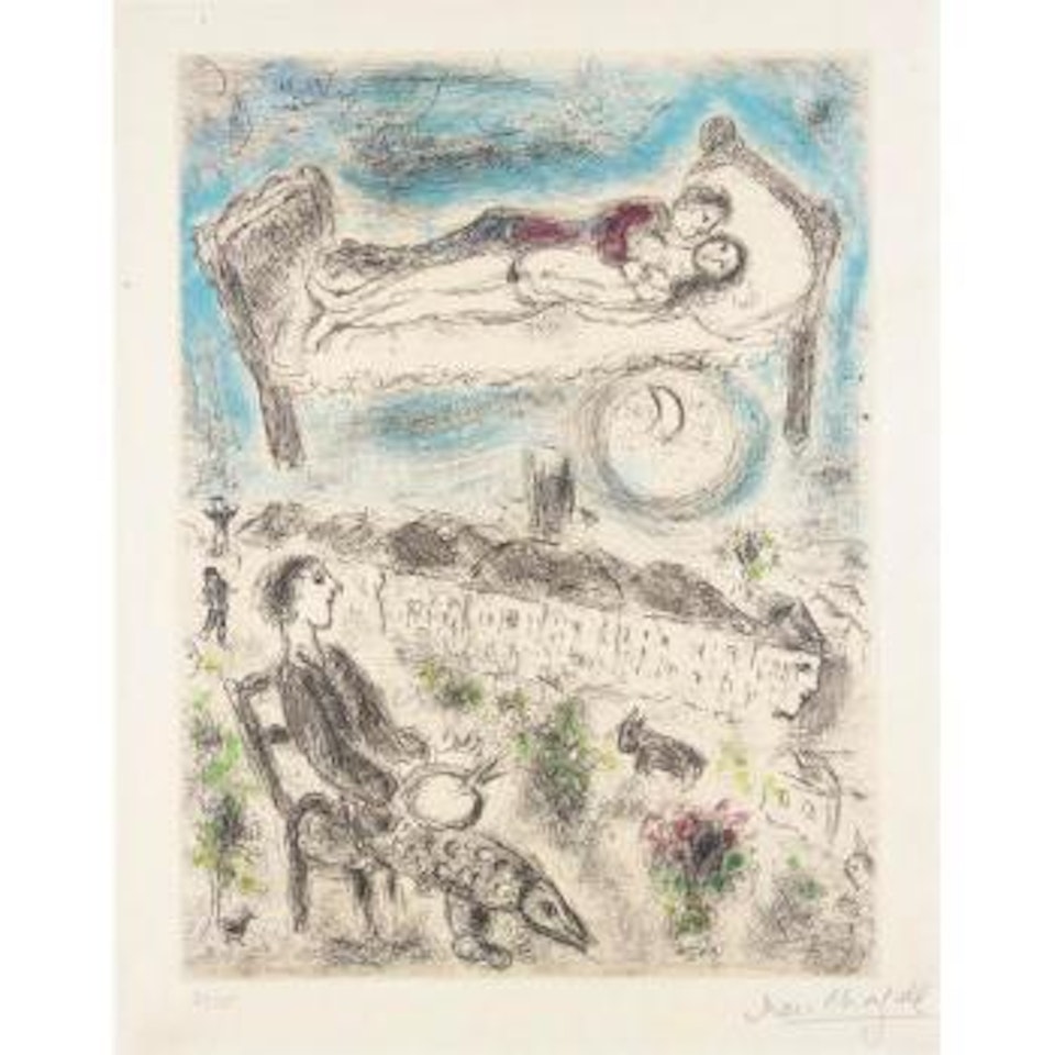 Celui qui dit les choses sans rien dire by Marc Chagall