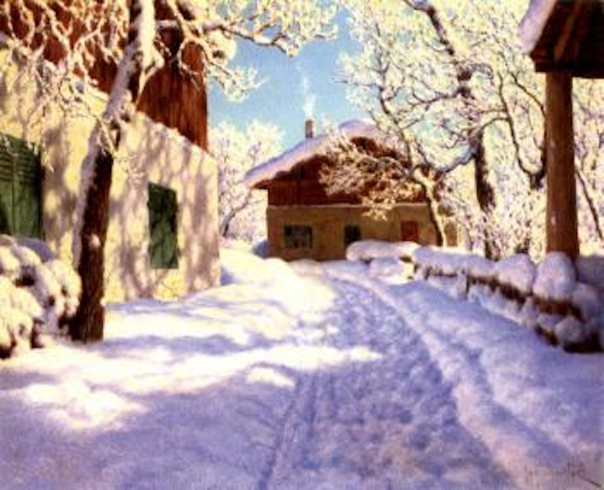 First snow by Ivan Fedorovich Choultse