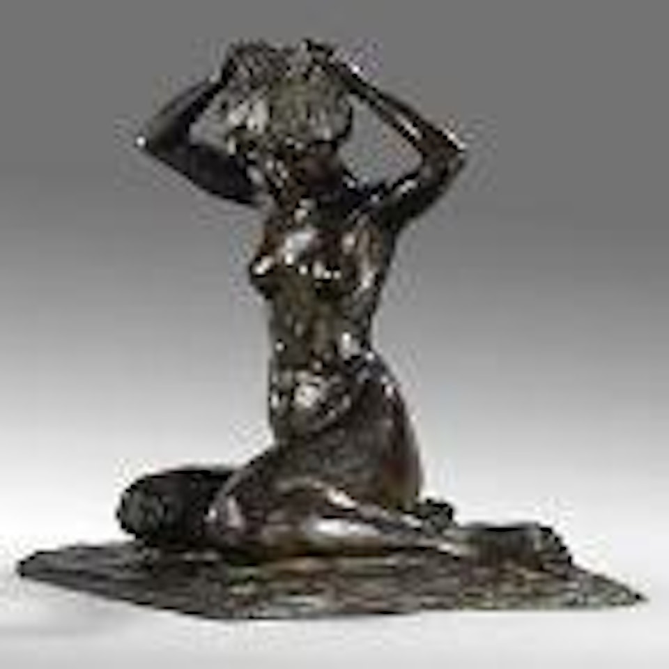 Jeune femme nue se coiffant by Rembrandt Bugatti