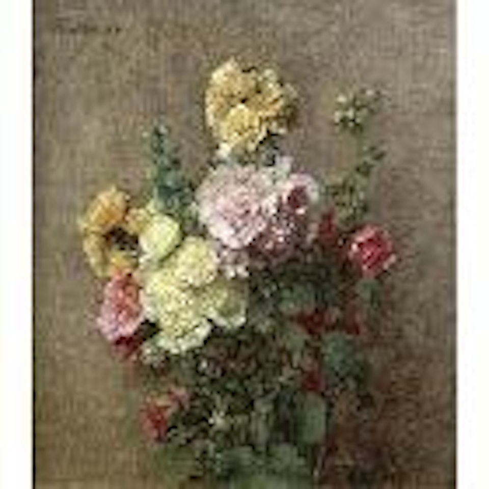 Roses tremieres sans vase by Henri Fantin-Latour
