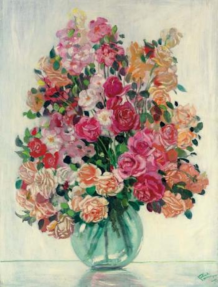 Grand bouquet de roses by Jean Gabriel Domergue