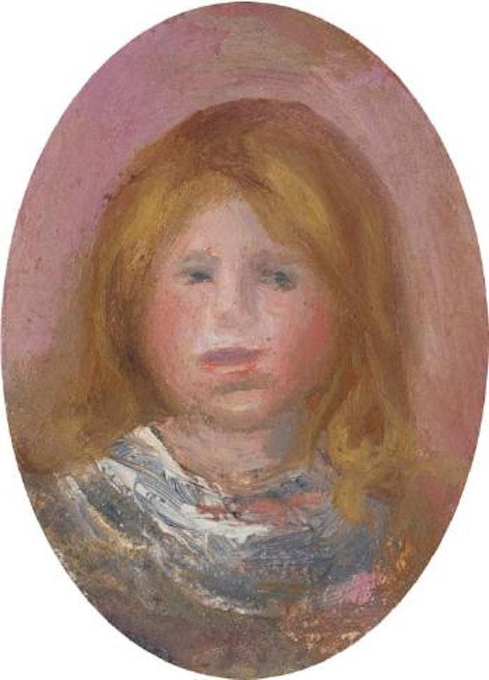 Tete en medaillon by Pierre-Auguste Renoir