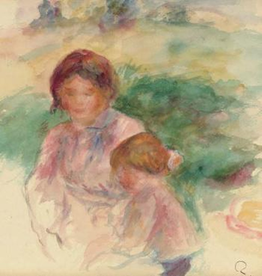 Femme et enfant dans la campagne by Pierre-Auguste Renoir