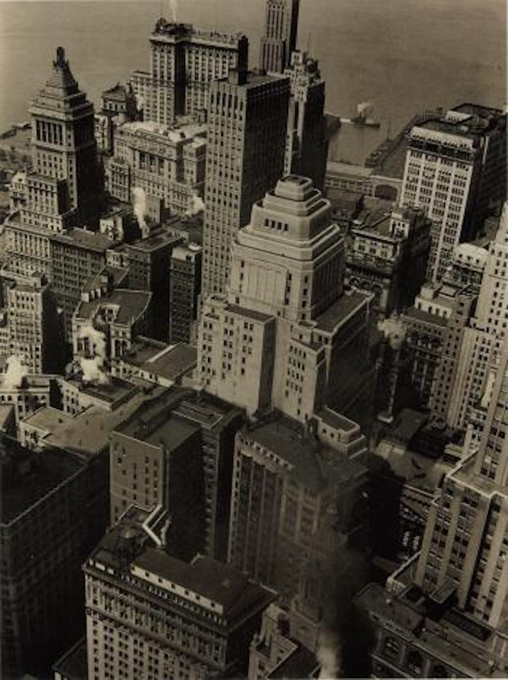 Financial district rooftop II, Manhattan, June 9, 1938 by Berenice Abbott