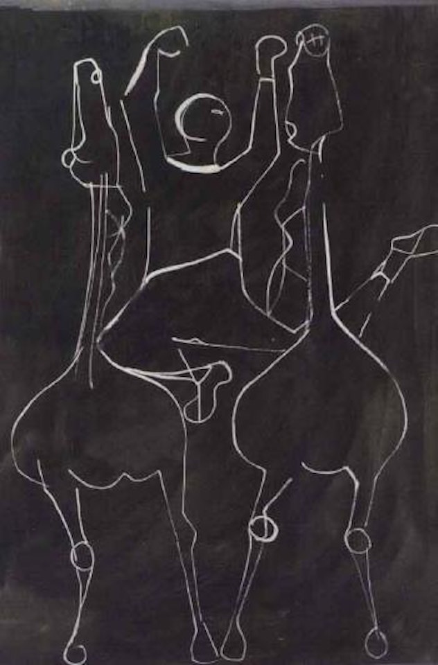 Acrobat on two horses by Marino Marini