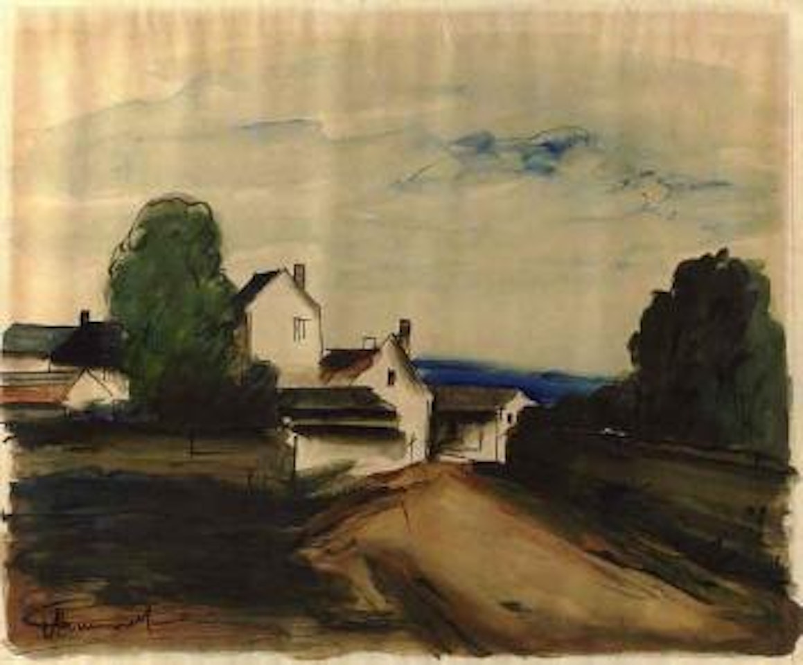 Scene de village by Maurice de Vlaminck