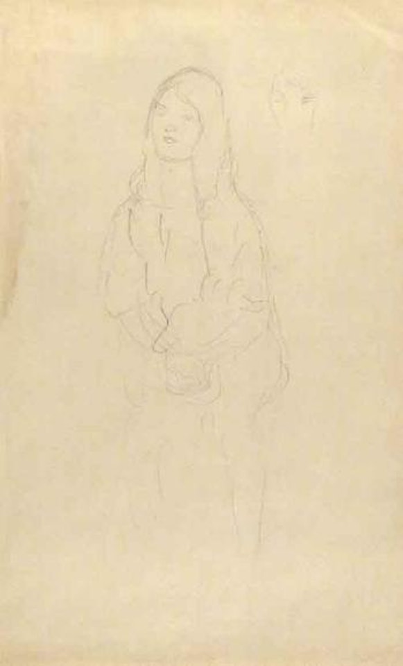 Study of portrait of Mada Primavesi by Gustav Klimt