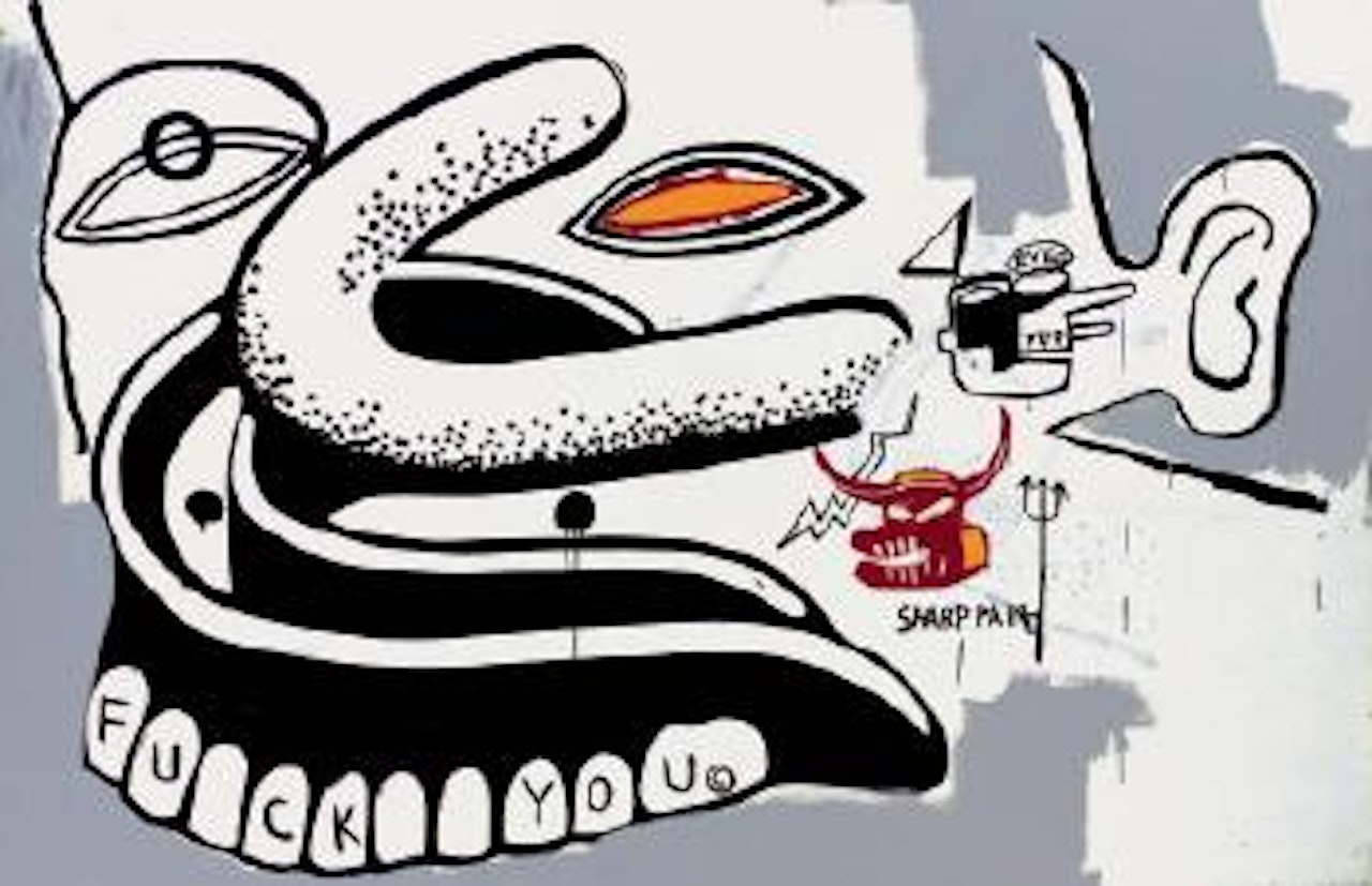 Fuck you, dentures by Jean-Michel Basquiat