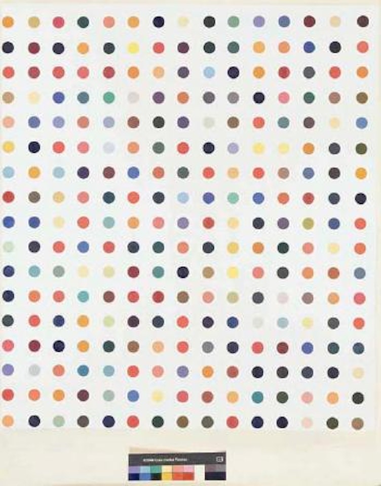 Thiosalicyclic acid pharmaceutical painting by Damien Hirst