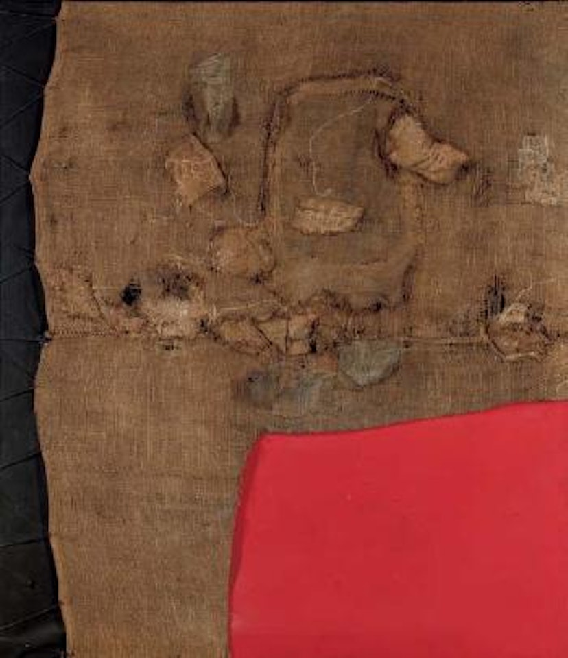 Sack and red by Alberto Burri