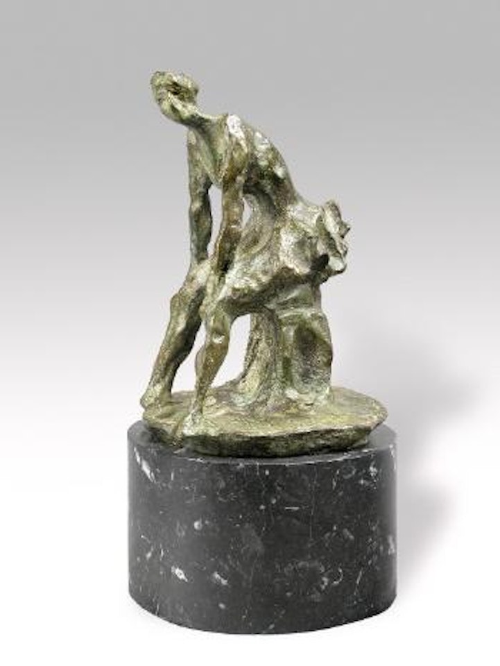 Seated woman by Lucio Fontana