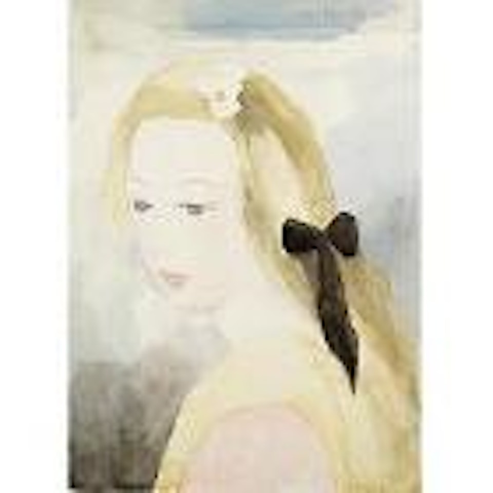 Jeune fille au noeud noir by Marie Laurencin