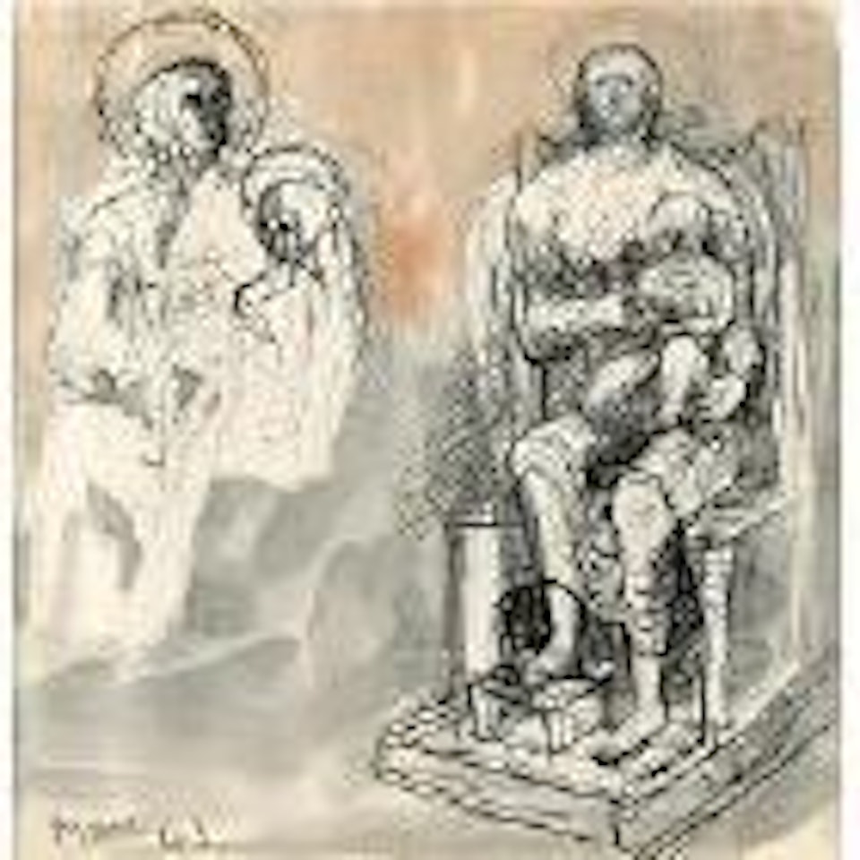 Madonna and Child studies by Henry Moore