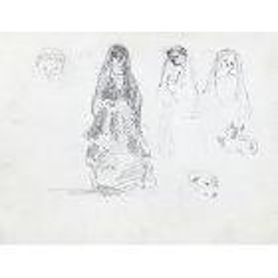 Woman with mantilla by Camille Pissarro