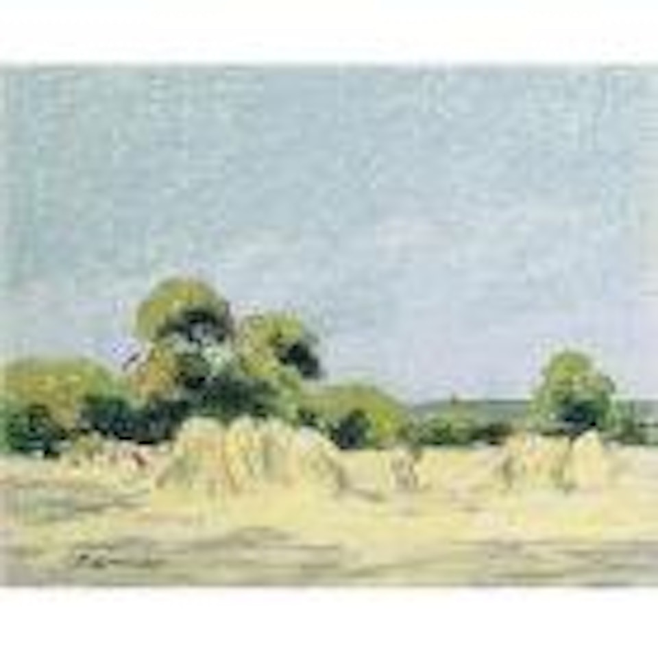 Etude pour moisson a Montfoucault by Camille Pissarro