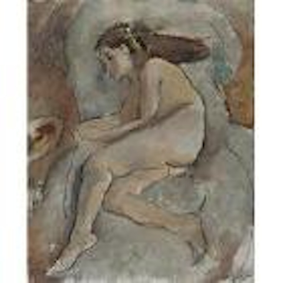 Nu sur fauteuil by Jules Pascin
