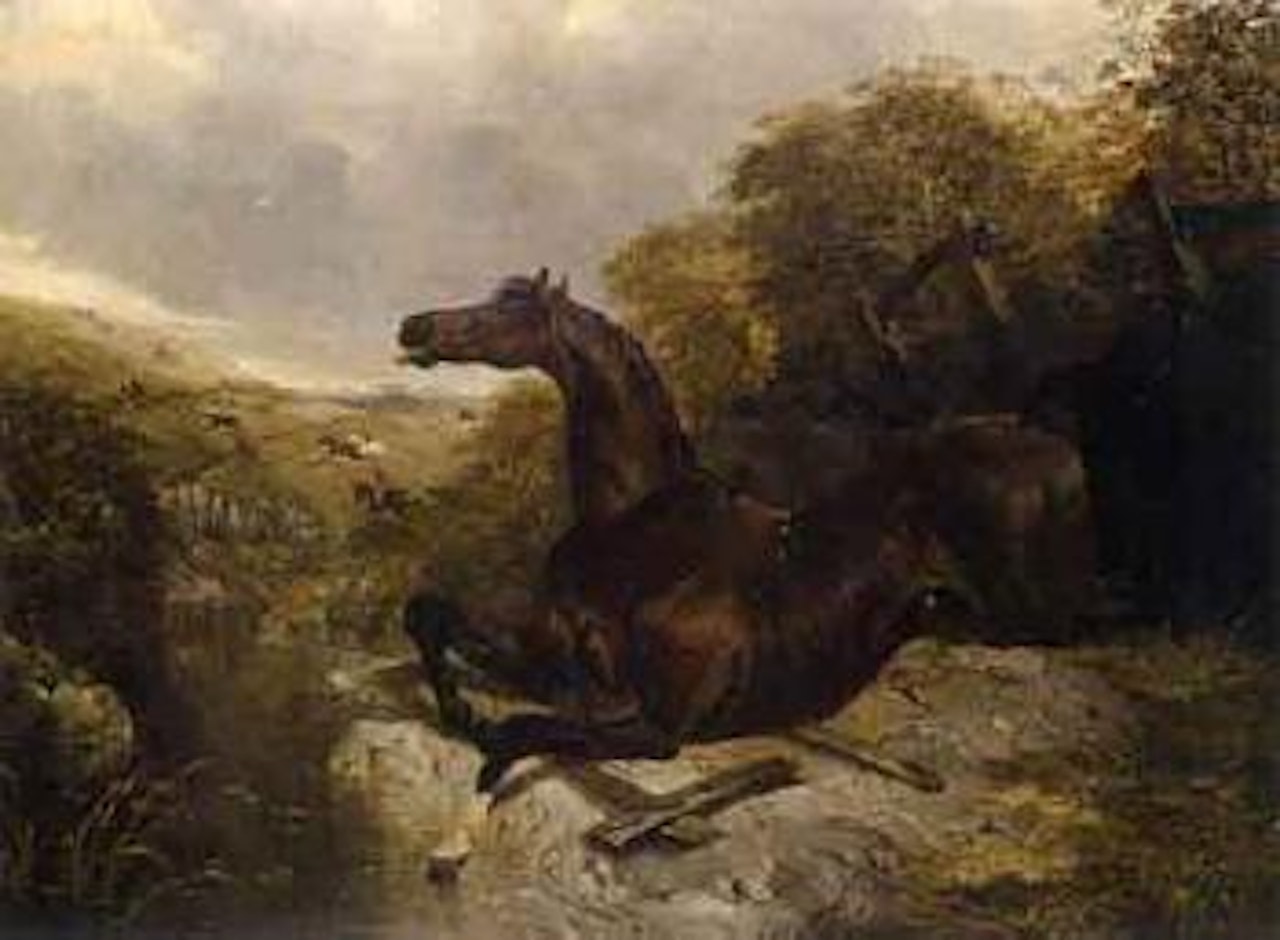Cheval a la barriere by John Frederick Herring