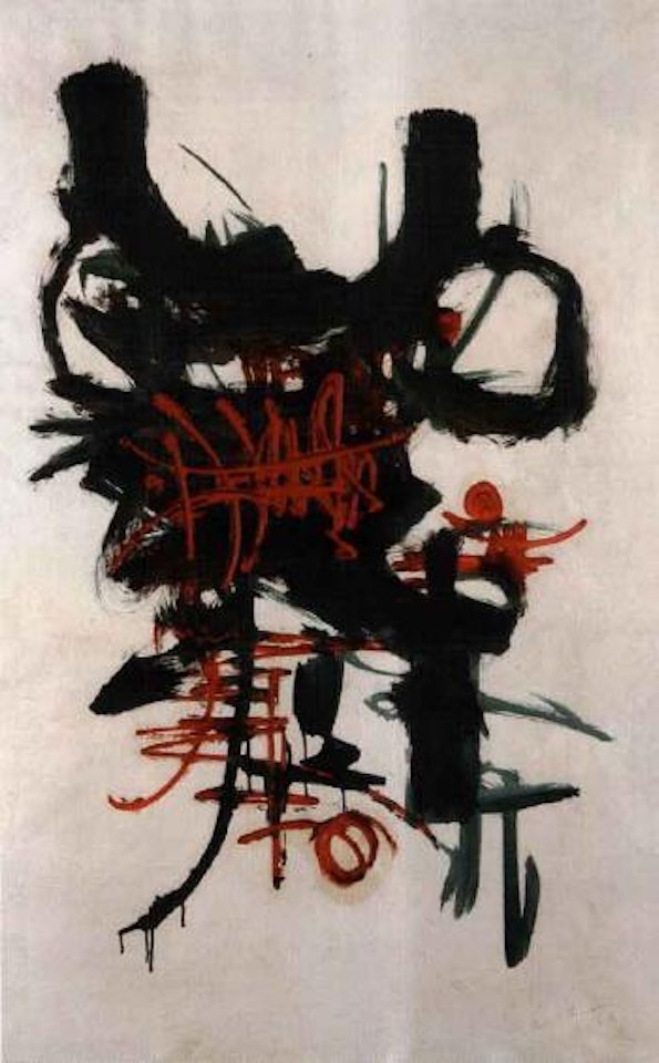 Composition vert et rouge by Georges Mathieu