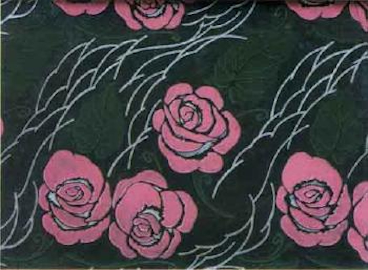 Roses rouges sur fond noir by Raoul Dufy