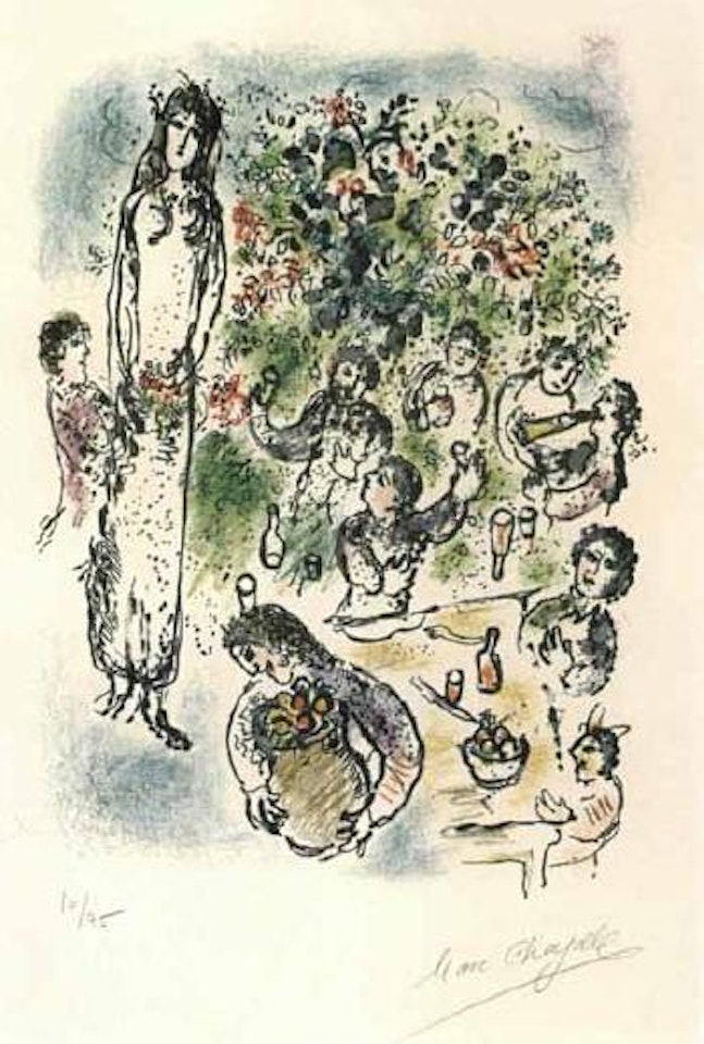 Land of the Gods - Then all poured Libations from the brimming by Marc Chagall