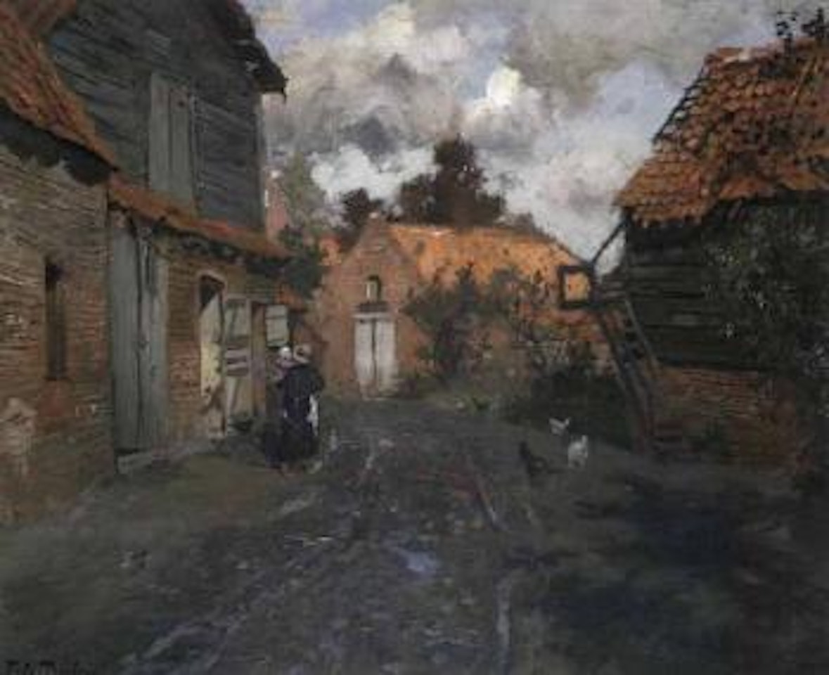From a village by Fritz Thaulow
