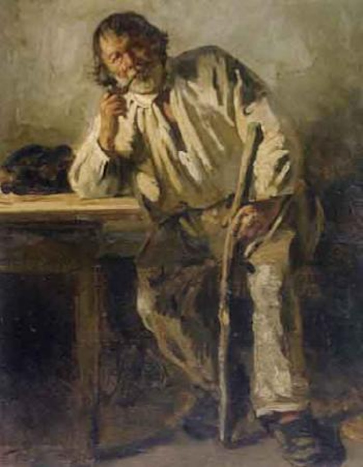 Man with pipe by Vladimir Makovsky