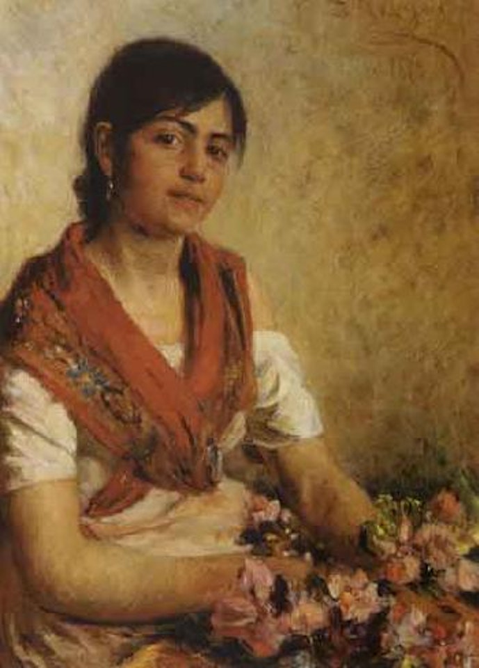 Nannina - a Neapolitan flower seller by Peder Severin Kröyer