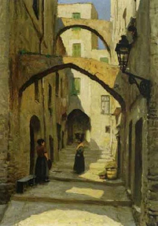 Street in San Remo by Paul Fischer