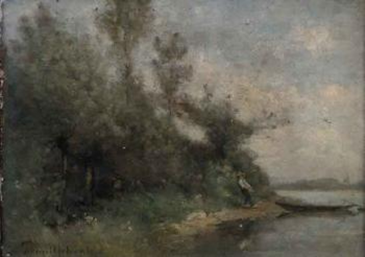 Bord de riviere by Paul Désiré Trouillebert