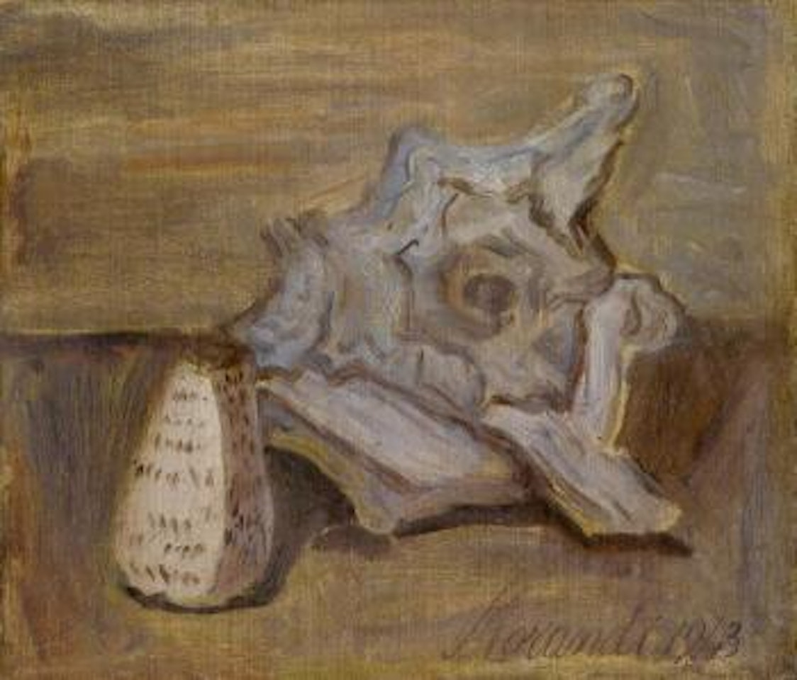 Still life with seashells by Giorgio Morandi