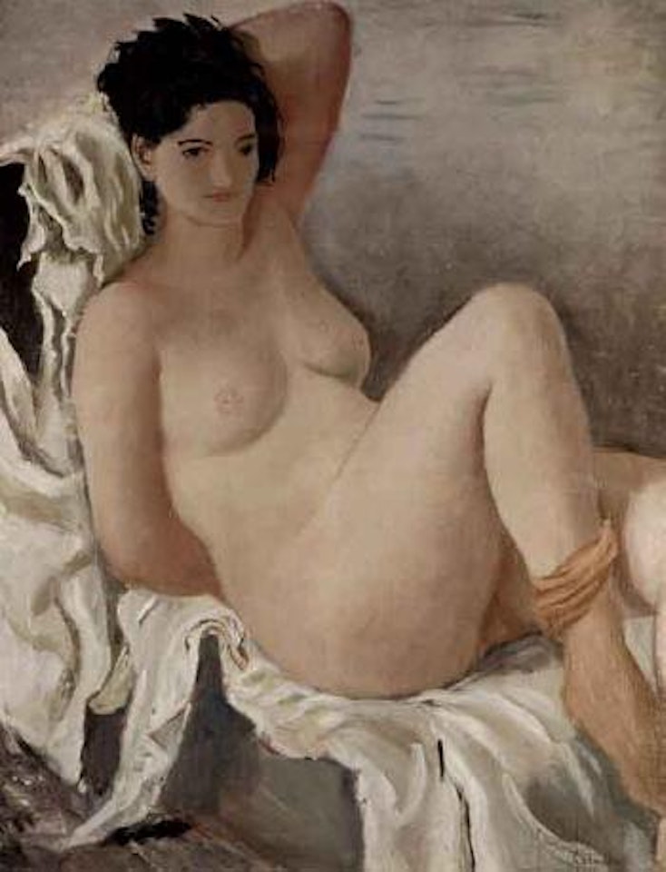 Seated nude by Giovanni Colacicchi