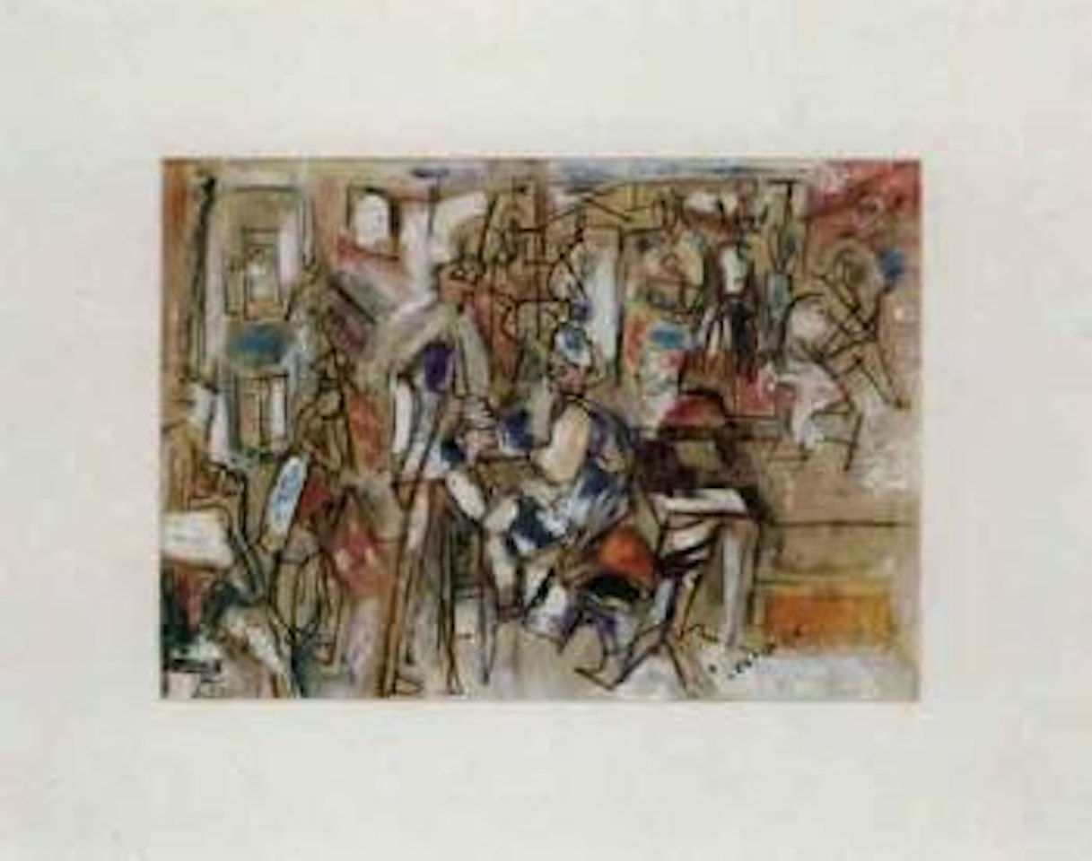 Interior with figures by Emilio Vedova