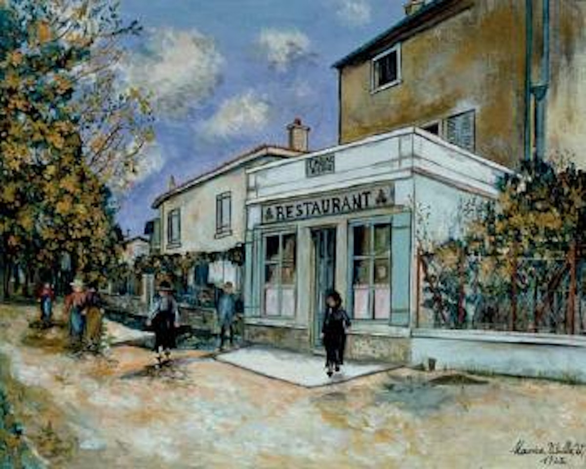 Restaurant Bibet a Saint Bernard, Ain by Maurice Utrillo