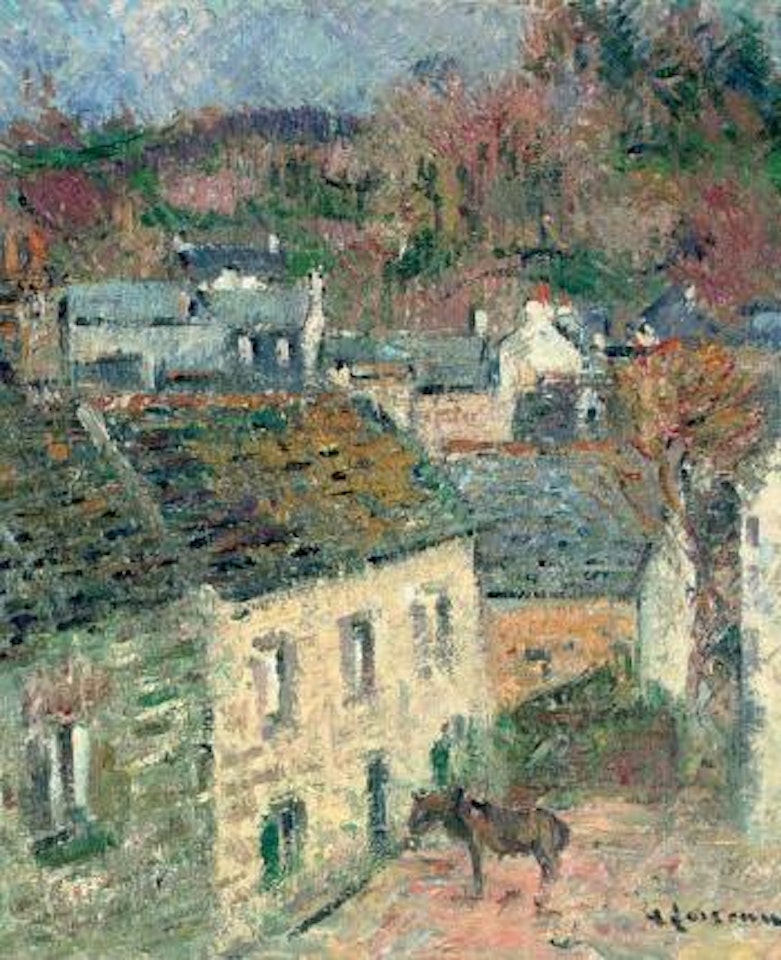 Maisons a Pont-Aven, Finistere by Gustave Loiseau