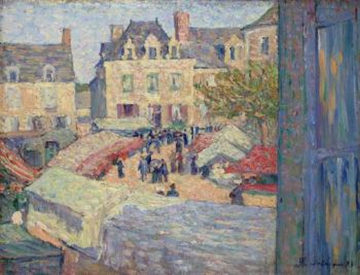 La place du marche by Henri Lebasque