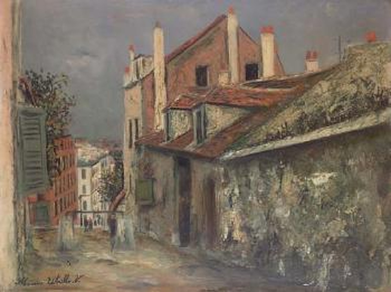 La maison de Mimi Pinson a Montmartre by Maurice Utrillo